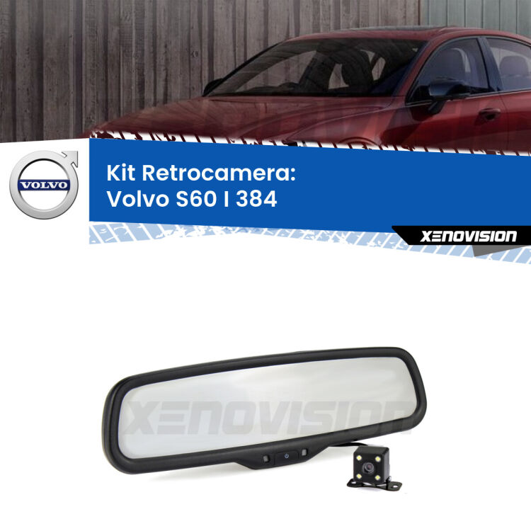 Kit Telecamera Parcheggio e Specchietto retrovisore con display invisibile per Volvo S60 I 384. Spento è identico all’originale. In retromarcia, l’immagine appare in un riquadro prima invisibile