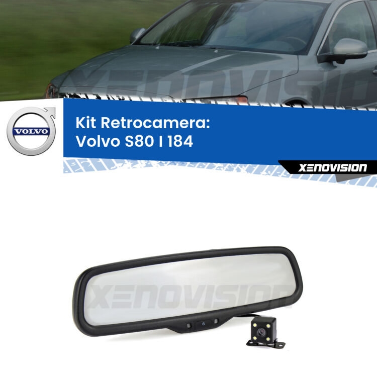 Kit Telecamera Parcheggio e Specchietto retrovisore con display invisibile per Volvo S80 I 184. Spento è identico all’originale. In retromarcia, l’immagine appare in un riquadro prima invisibile