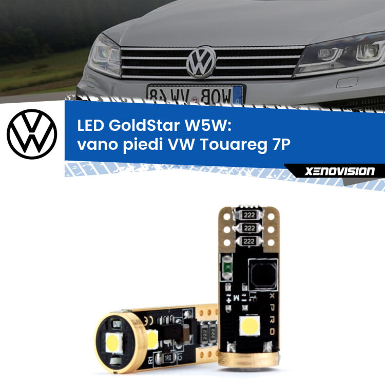 <strong>Vano Piedi LED VW Touareg</strong> 7P 2010 - 2018: ottima luminosità a 360 gradi. Si inseriscono ovunque. Canbus, Top Quality.