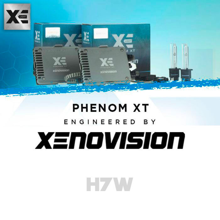 <p><strong>Kit Xenon </strong><strong>H7-W</strong> con leggendarie centraline canbus Xenovision PhenomXT e lampade speciali Xenovision DiamondPRO H7-W con anodo al contrario. Qualità Massima. Canbus sul 99.9% delle auto.</p>