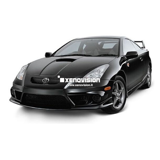 <p>Kit Xenon 55W specifico per il faro della Toyota Celica e Luci Posizione a Led in tinta. Plug&amp;Play zero spie, contiene tutto l&#39;occorrente. Luce Bianco Solare 5000k.</p>